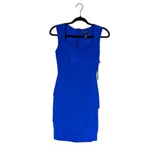 White House Black Market Women’s Slimming Cocktail Dress Blue Size 2 NWT